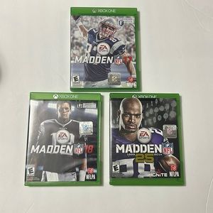 Madden 17, 18 & 25 XBOX ONE games - pre owned